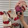 Очаровательная быстросохнущая толстая впитывающая шапочка-полотенце для волос - Мультяшная коралловая шапочка для душа с завязками