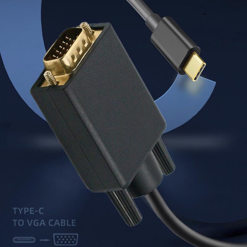 Кабель-адаптер USB 3.1 Type-C на VGA, 1,8 м, для телефона/планшета к проектору/телевизору