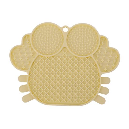 Silicone Dog Lick Mat with Suction Cup Anxiety Relief Crab Shape Pet Food Mat Anti-tip Slow Eating Bowl Peanut Butter Licking Mat Enrichment