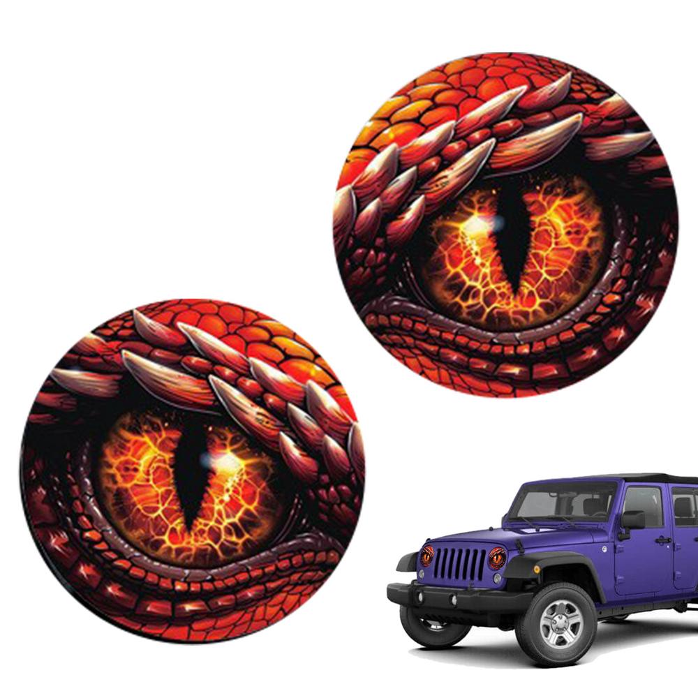Наклейка на фару 3D стереонаклейки «Звериные глаза», устойчивые к погодным условиям, светоотражающие наклейки на бампер автомобиля для грузовиков