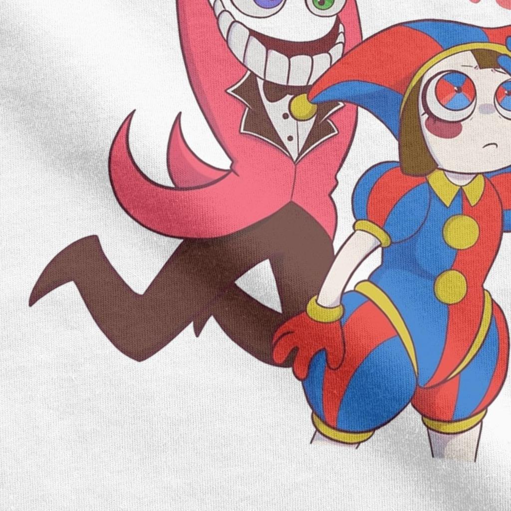 Men's T-Shirt Cain Vibe Check Funny Pure Cotton Tee Shirt The Amazing Digital Circus T Shirt Crewneck Tops New Arrival