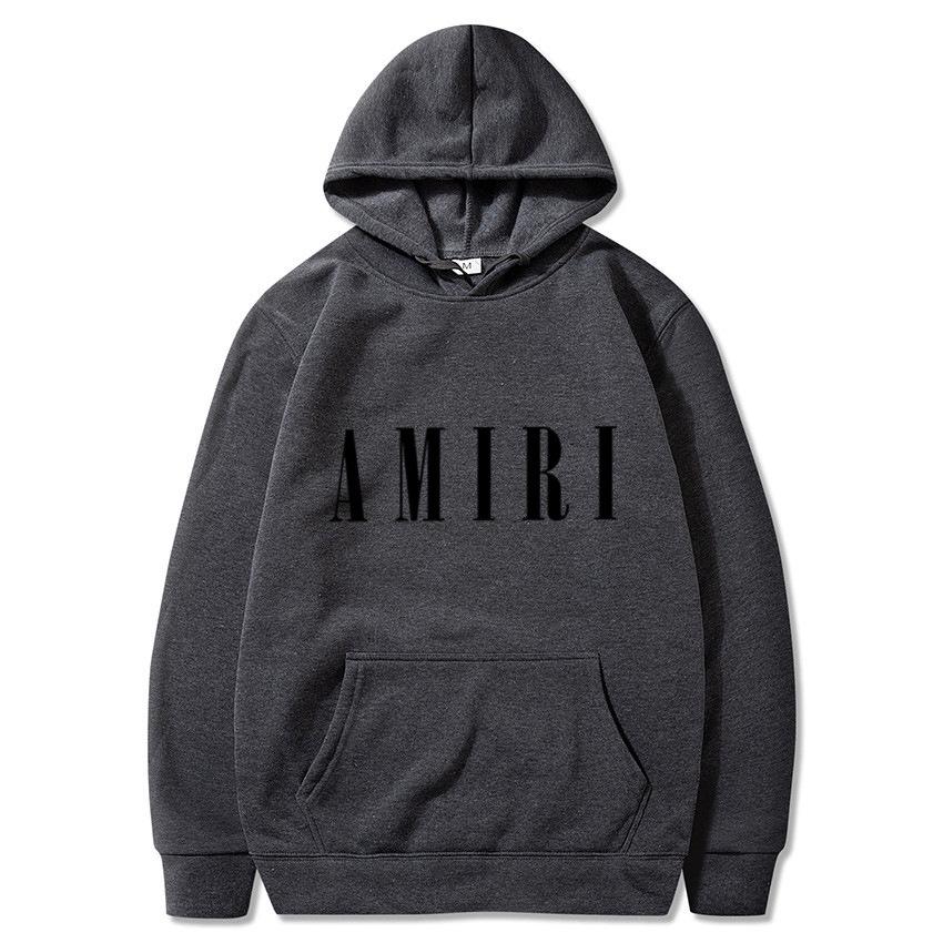 Amiri Print Unisex Casual Hoodie - Trendy Loose Fit Sweatshirt