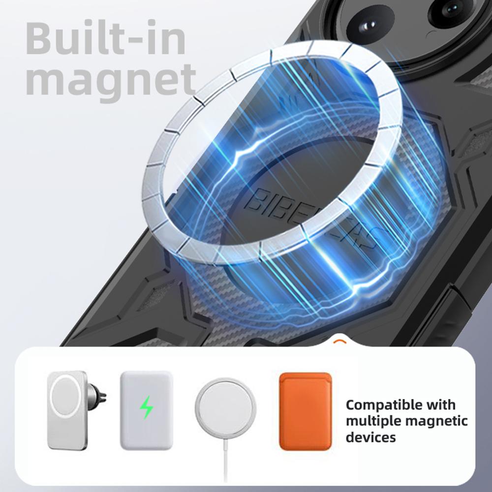 BIBERCAS J-16 Series For Xiaomi Poco F7 Ultra 5G/Redmi K80 Pro 5G Case Compatible with MagSafe Anti Drop TPU+PC Phone Cover