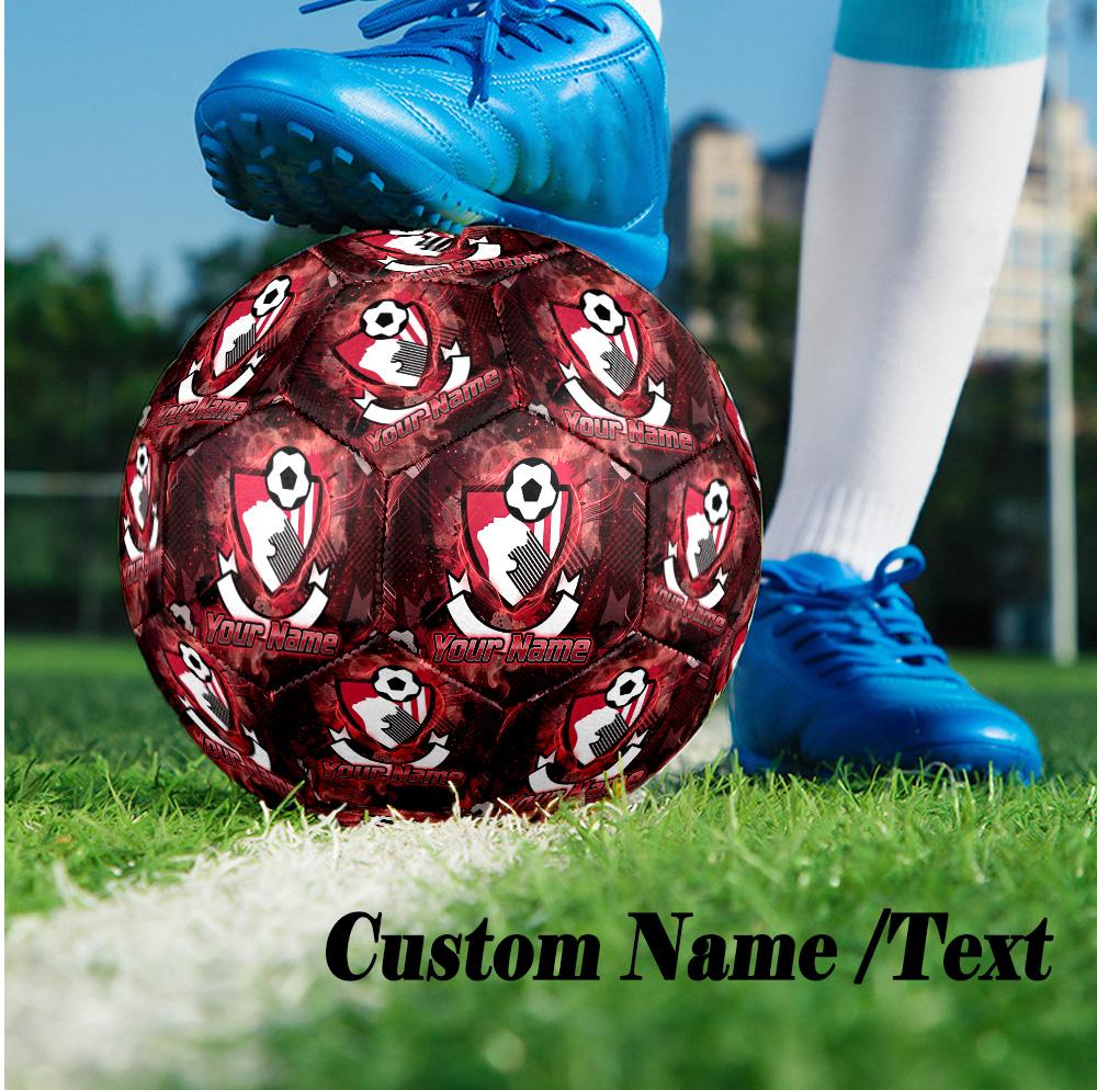 Size 5 Football Custom Name Text, Outdoor Training Soccer BallBournemouth Football