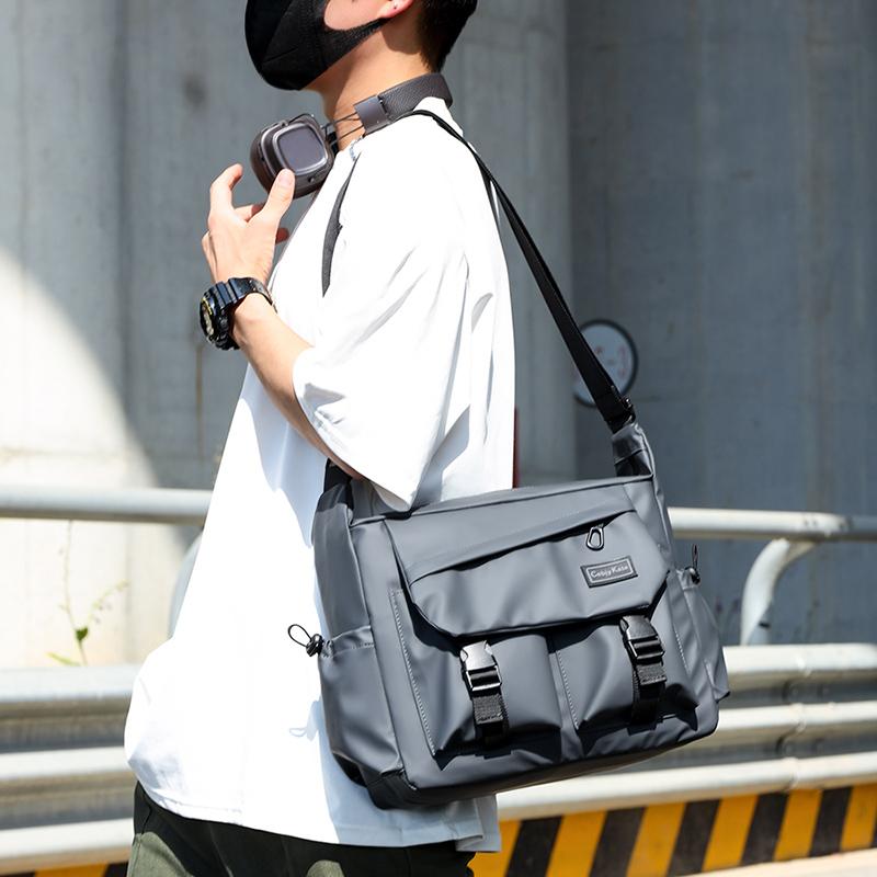 Мужская сумка через плечо большой вместимости, водонепроницаемая пригородная сумка через плечо, однотонная сумка-мессенджер из Оксфорда