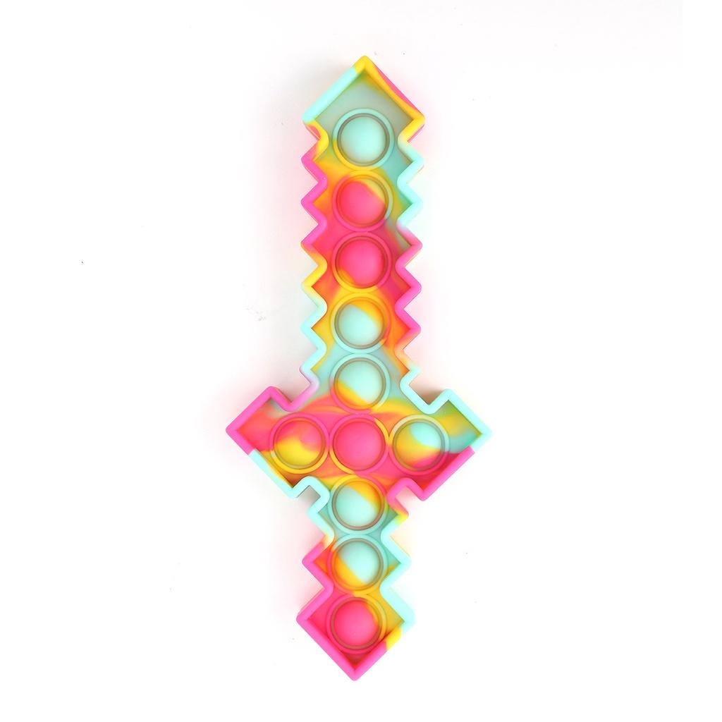 [Ready Stock] Pop It Sword Fidget Toys Stress Reliever Toys For Kids Push Bubble Anxiety