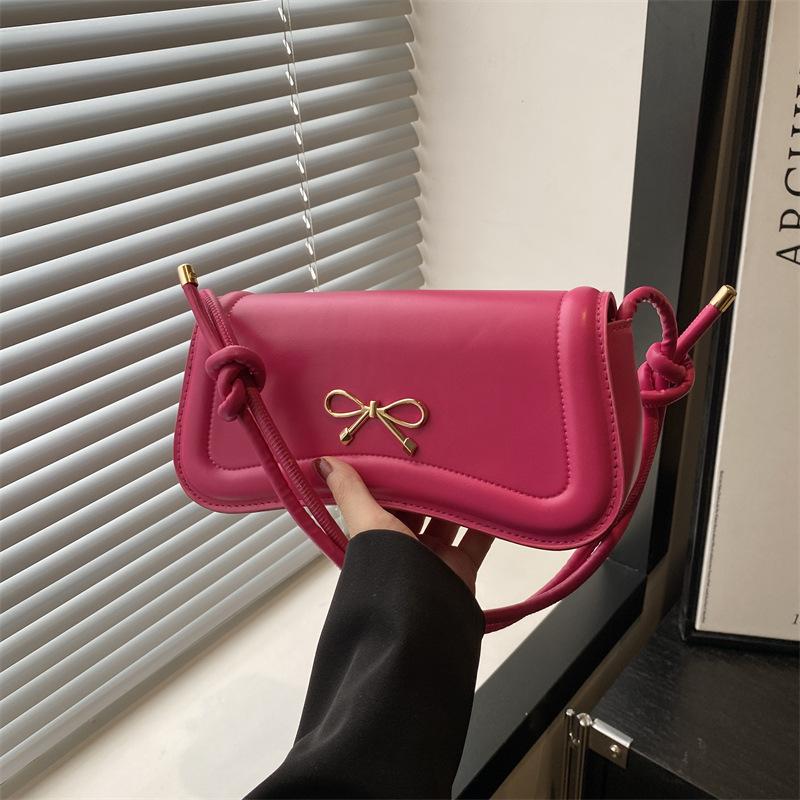 Летняя новая популярная повседневная сумка с бантом, красивая и универсальная, модная, портативная, на плечо, подмышку, сумка-мессенджер