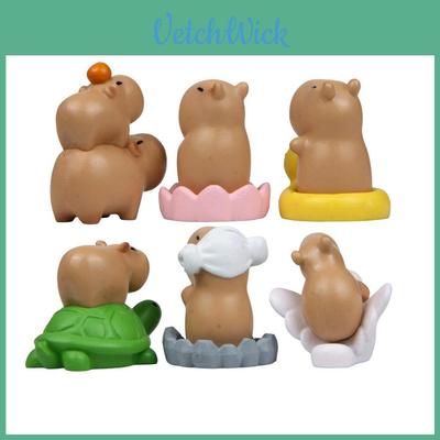 Фигурка Капибары для Микро-Ландшафта ПВХ Игрушка с Дизайном Черепахи Гуся Утки Для Декора Дома Офиса и Подарка