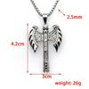 Double Blade Viking Axe Pendant Retro Necklace for Men Women Stainless Steel Chain Gothic Jewelry