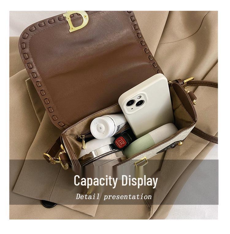 Женская премиальная ретро-роскошная сумка кроссбоди - Европейский и американский стиль, высококлассный значок, маленькая сумка-бестселлер