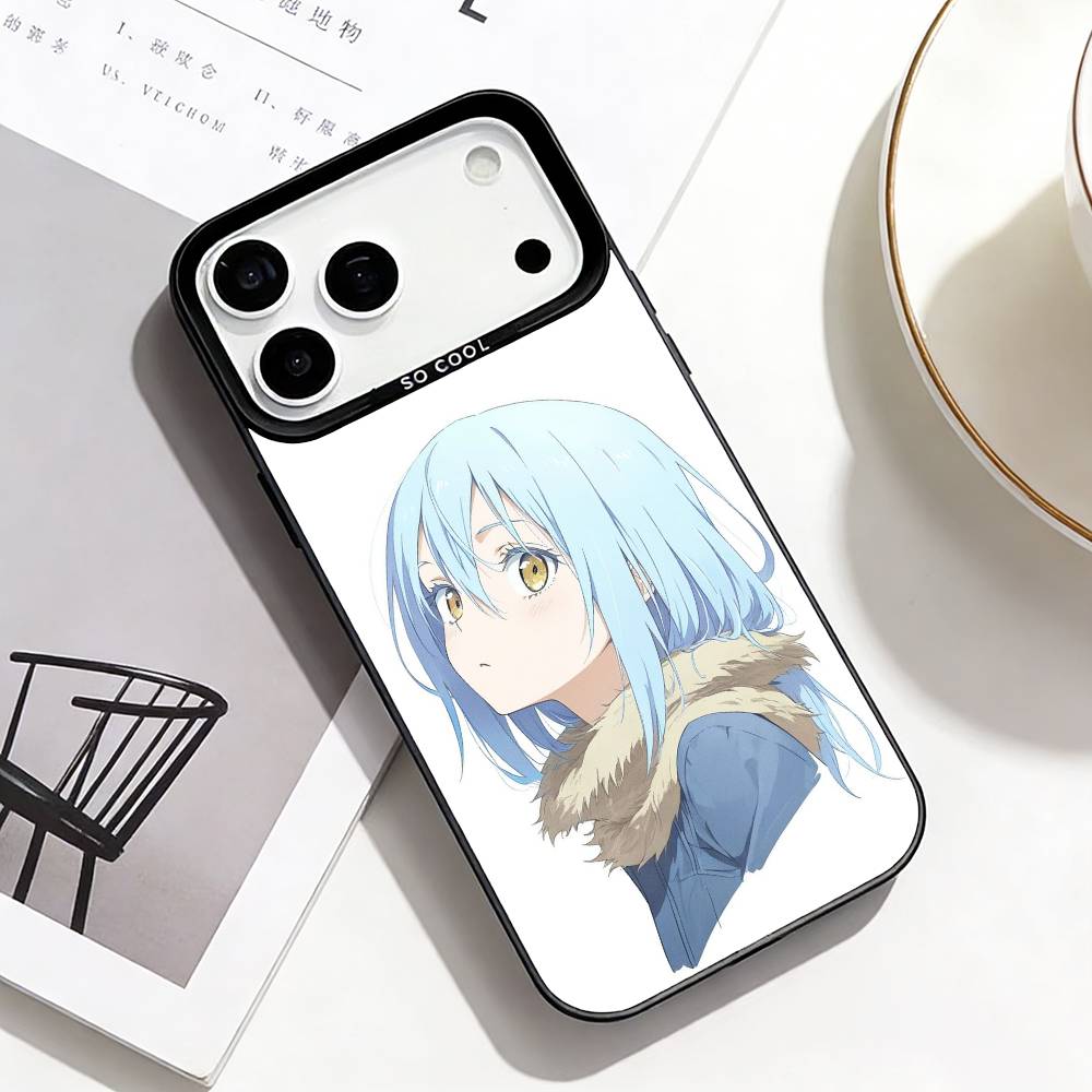 Чехол для телефона Slime Anime Rimuru Tempest для iPhone17,16,15,14,13,12,Pro Max Черный Цветной Чехол для телефона