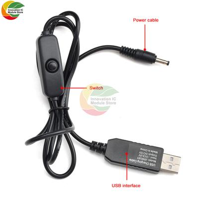 Кабель USB Power Boost DC 5V на 5V 9V 12V Преобразователь USB Кабель для подключения к мобильному источнику питания Кабель для роутера Кабель Boost с переключателем
