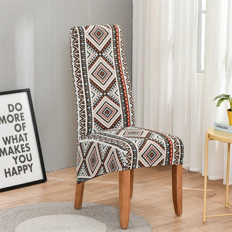 Чехол для стула из спандекса, эластичный, размер XL, чехлы для стульев с длинной спинкой, чехлы для сидений со спинкой для свадебных стульев для столовой и кухни