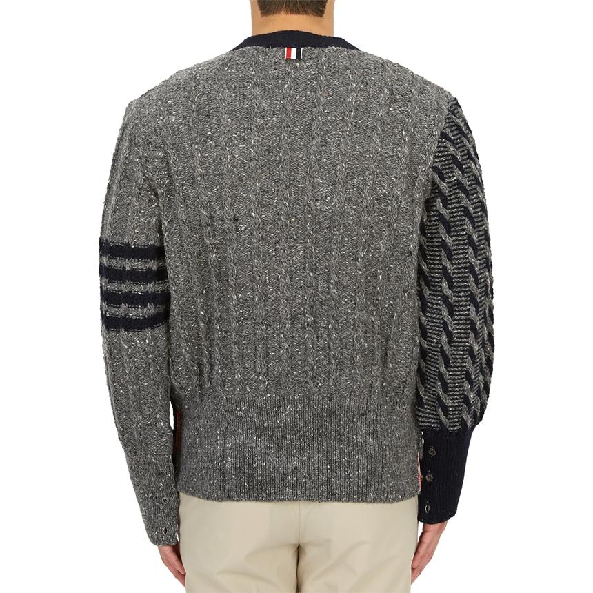 THOM BROWNE 4-Bar Stripe Detailed Cardigan MKC486F-Y1506-035