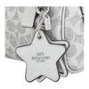 COACH Rowan18 square mirror bag star charm coated canvas and leather hand-held crossbody bag small size women's silver