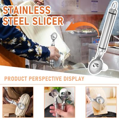 Ложка для чистки кактуса, Ложка для чистки кактуса из нержавеющей стали, Многофункциональный инструмент для чистки кактуса, Инструмент для нарезки китайской лапши для приготовления пищи, Кухонные гаджеты