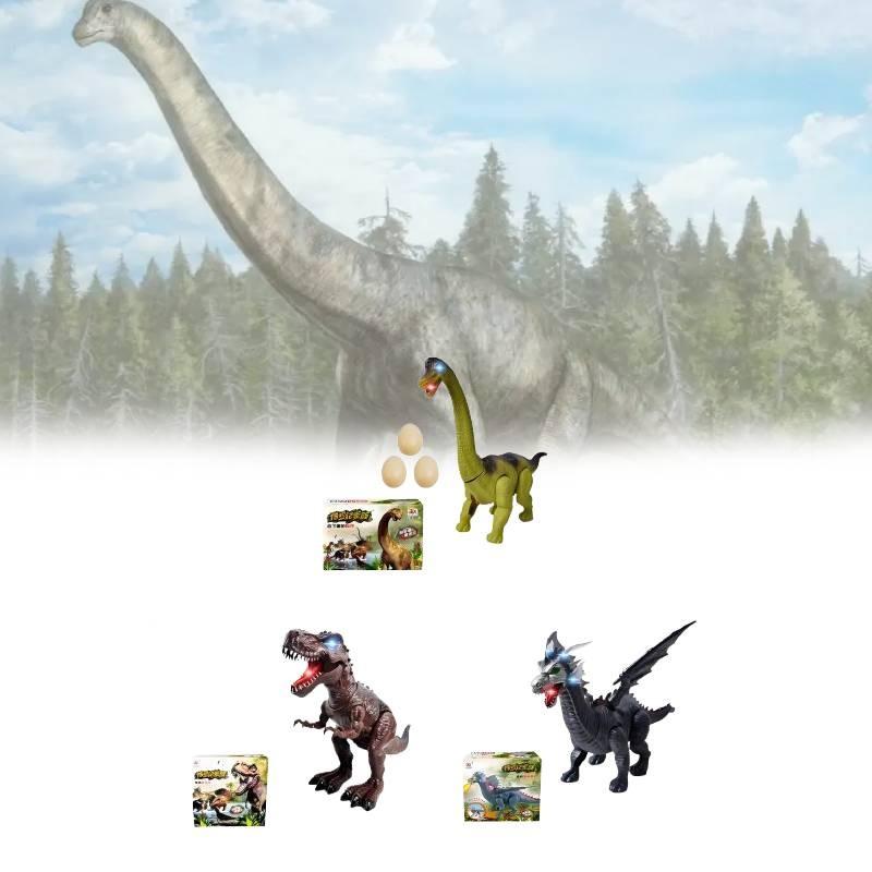 Игрушка-симулятор динозавра со световыми эффектами и сенсорным развитием для детей