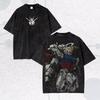 Футболка с принтом кандзи Strike Gundam Мужская и женская Стиранная футболка Высококачественная Винтажная хлопковая футболка Харадзюку YK Топы