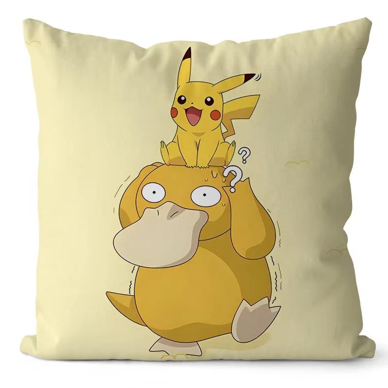 Pokemon Pikachu Cartoon Anime Pillow Covers Decorative Home Doublesided Print Square Pillow Bedroom Room Decoration Pillowcase