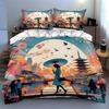 Elegant cityscape illustration. Bedding Duvet cover sets Duvet covers Pillowcases gifts (1 * Duvet Cover 2 * Pillowcases, without duvet insert)
