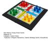 1 Set 4 Players Flying Chess Game with Folding Chessboard 16 Chess Pieces Dice Travel Kids Adults Family Night Interactive Classic Strategy Game