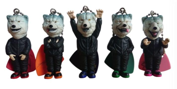 Мерчендайз MAN WITH A MISSION 2024: MAN WITH A MISSION Гатча Коллекция из 5 предметов Брелок: Танака (оранжевый: Токио Танака)