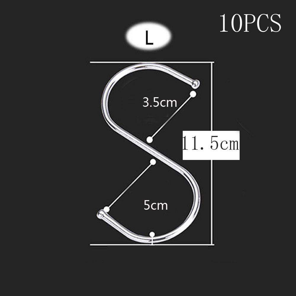 1/5/10Pcs Clothing Home Kitchen Holder S Shaped Hanger Hook Storage Rack Clasps Hooks