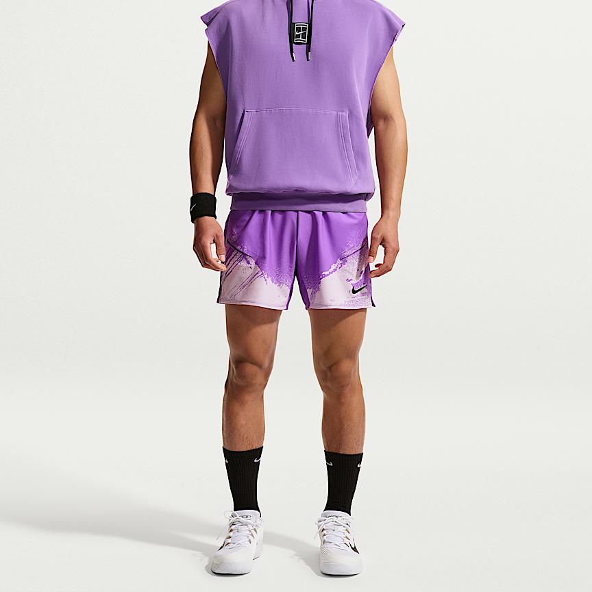 Nike Мужские теннисные шорты Court Slam Dri-Fit с цветовыми блоками, быстросохнущие, IF1561-522