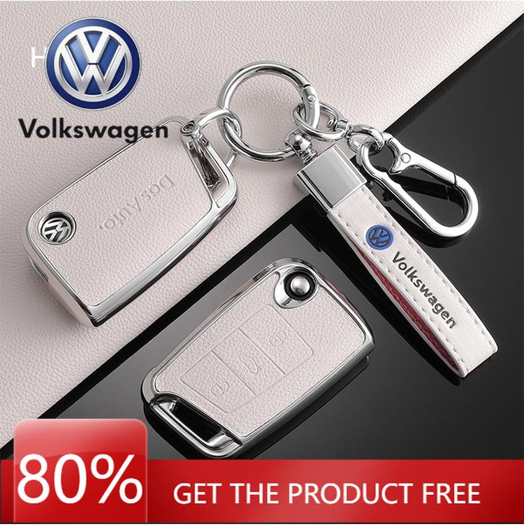 Для VOLKSWAGEN Чехол-держатель для брелока автомобильного ключа из ТПУ и кожи Для VW Volkswagen Golf 7 MK7 Tiguan MK2 T-roc T-cross Авто