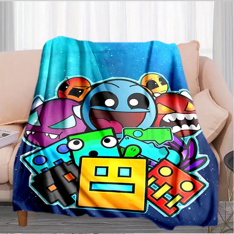 Geometry Dash: Dance To The Beat Blanket Suitable for Sofas, Beds, Offices, And Camping - Perfect Gift for Halloween Christmas