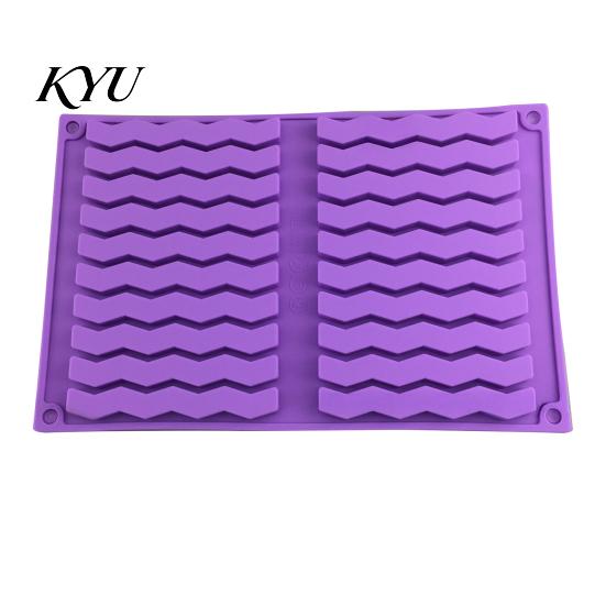 Uniform Bar Shaped Cavities Silicone Chocolate Mold, 20 Non-stick Flexible Baking Tray, Heat Resistant Holiday Snack Crafting Tool Food-grade Mold for