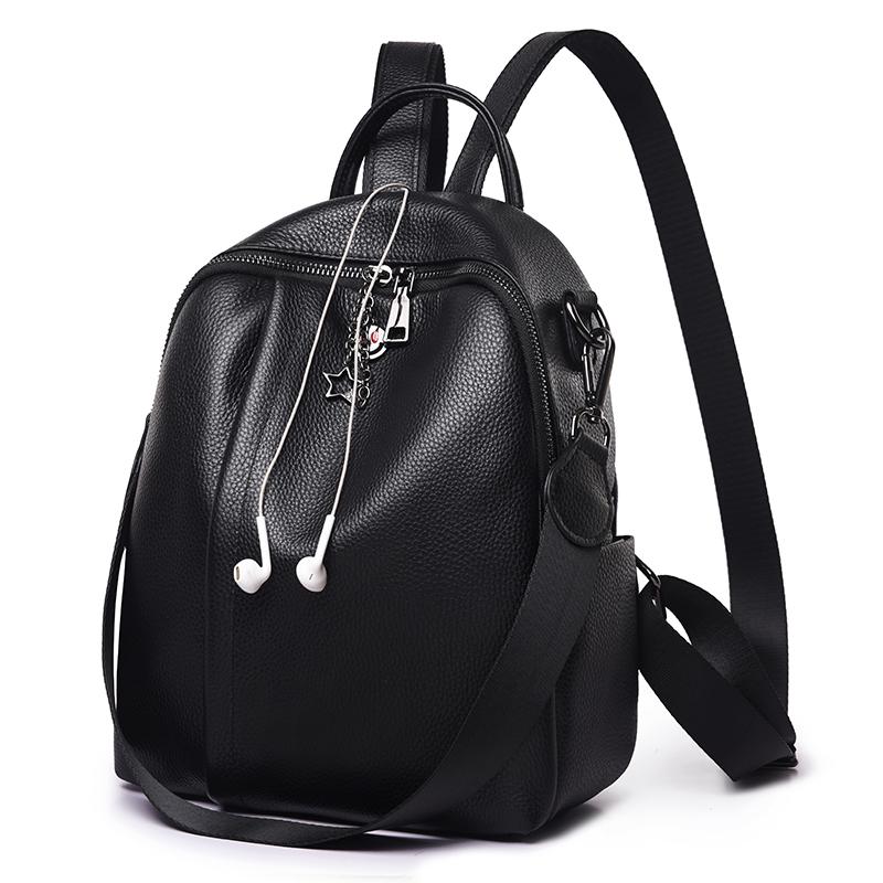 Real Leather Women's Backpack Shoulder Travel Large Capacity Girl's Backpack High Quality Fashion New