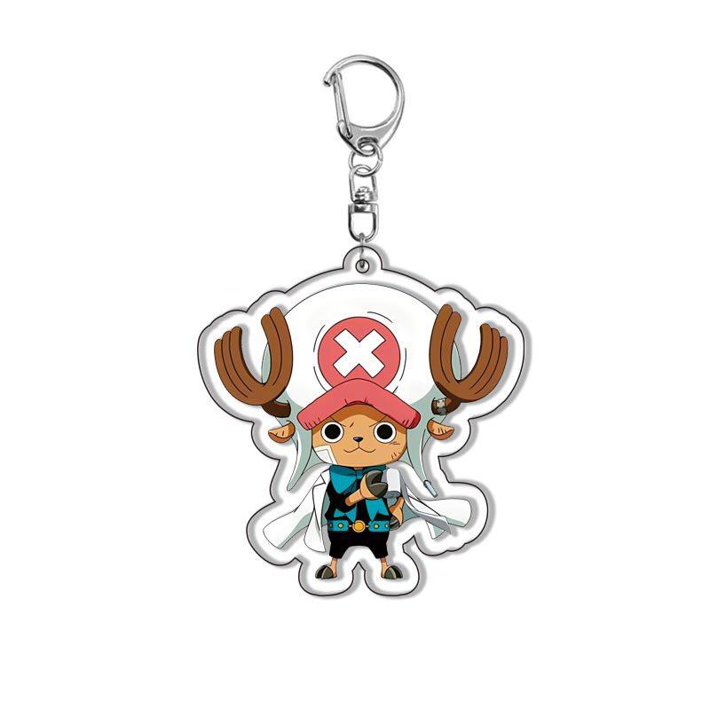Аниме One Piece Акриловый Брелок-Подвеска Луффи Чоппер Зоро Ророноа Аксессуар для Рюкзака Высокое Качество Красивый Дизайн