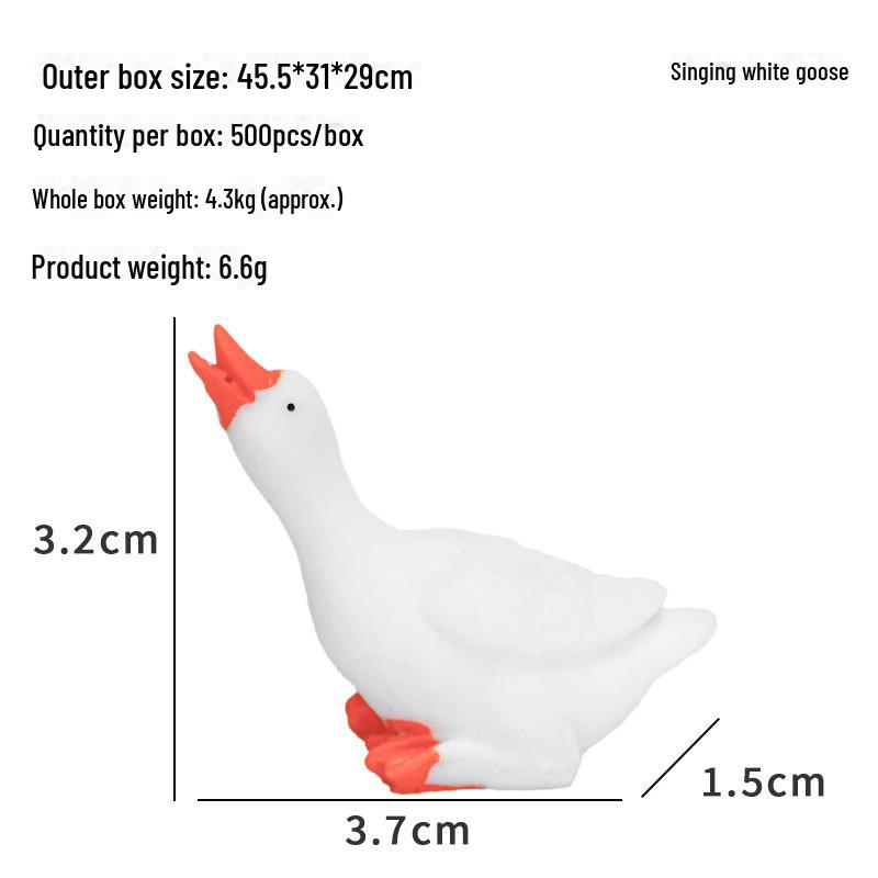 White Luminous Goose & Duck Fish Tank Ornaments - Micro Landscape Decoration