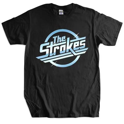 Летняя мужская футболка 2025 года 100% хлопок топ футболка The Strokes мужская футболка оверсайз хип-хоп графическая с коротким рукавом