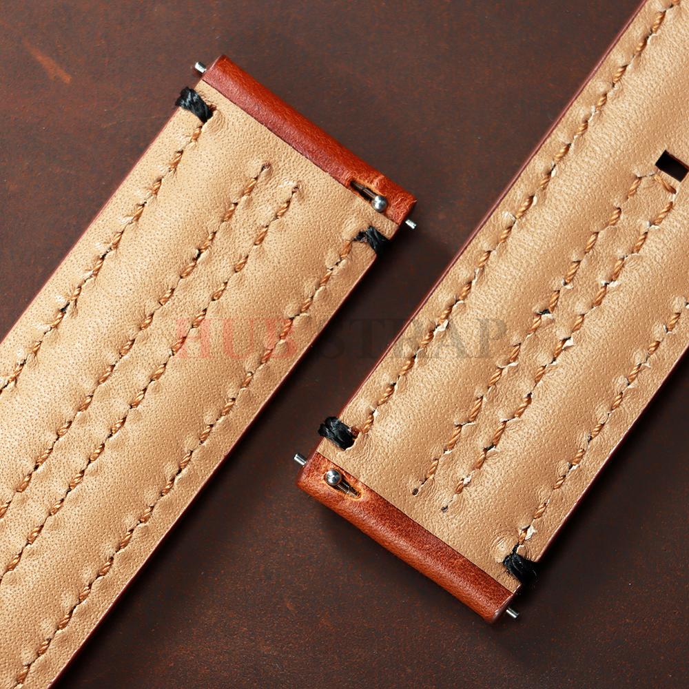 20 мм 22 мм 24 мм Ретро Натуральная Коровья Кожа Ремешки для Часов для Seiko Кожаный Прочный Двойной Костяной Ремешок для Omega Мужские Женские Аксессуары