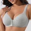 Wire-Free Front Closure Bra for Women Seamless Full Coverage Bra Fixed Cups Large Size Comfort Underwear Mom Lingeries