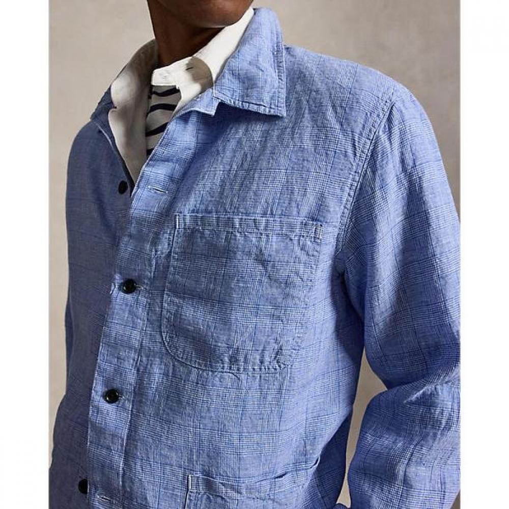 Polo Ralph Lauren Men S Plaid Linen Utility overShirt Mnpowov16825202400