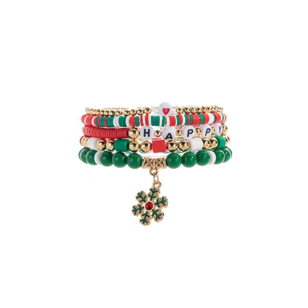 Европейский и американский рождественский браслет из бисера с оленями: Креативные женские праздничные украшения