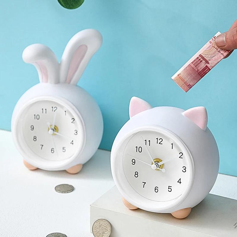Cartoon Cute Little Alarm Clock Children Wake Up Alarm Clock Students Silent Desk Clock Bedroom Bedside Clocks