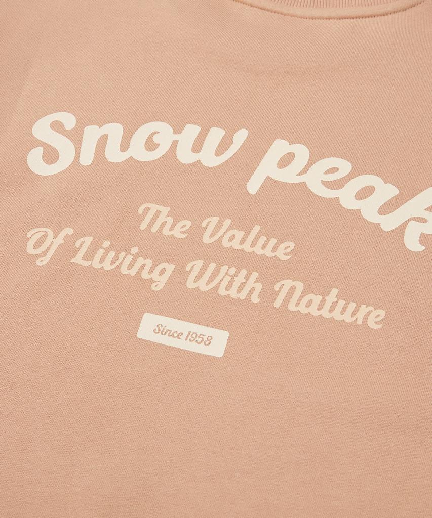 SNOWPEAK APPAREL Women'S Lettering Semi-Crop Sweatshirt (S24Fwfht63) Peach