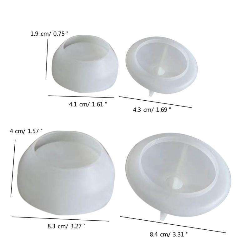 Коробка для хранения ювелирных изделий Силиконовые формы Сделай сам Круглая форма Коробка с крышкой Коробка Формы из смолы Контейнер для ювелирных изделий Формы для литья