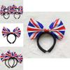 Стильная повязка на голову с Юнион Джеком, повязка на голову «Алиса» с большим бантом для мужчин и женщин, Платиновый юбилей