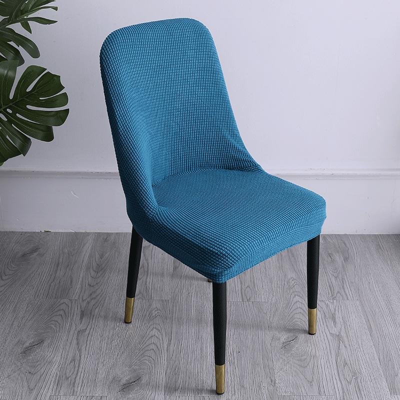 Curved Backrest Chair Cover, Semi-circular Dining Table Elastic Chair Cover