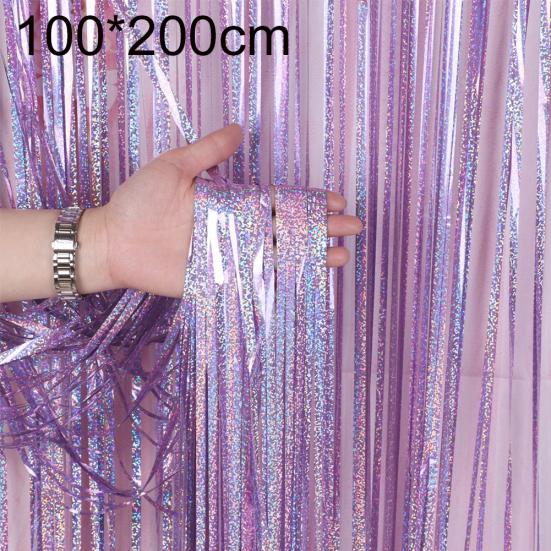 100x200cm Glitter Fringes Metallic Curtain Birthday Party Wedding Backdrop Decor