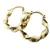 [P1697] - Позолоченные серьги-кольца «Торсады» - 20 мм 3 мм