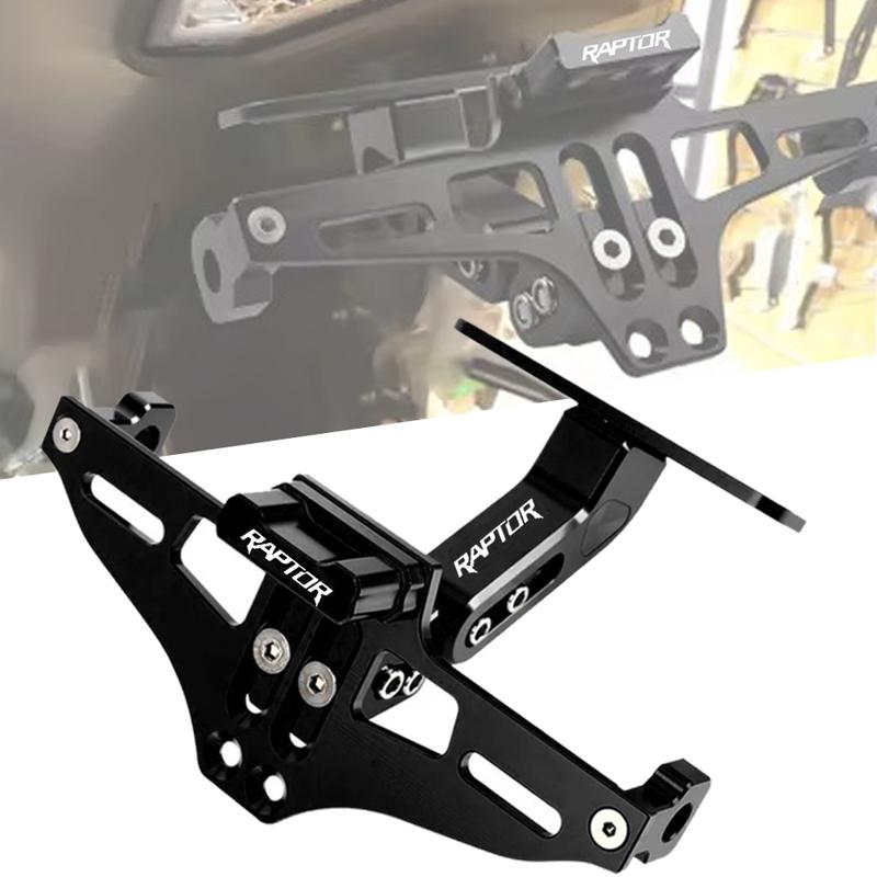 Для YAMAHA Raptor 700 2006-2024 700R YFZ450R 2014– YXZ1000R Удаление заднего крыла Регулируемый держатель номерного знака Кронштейн Светодиодный