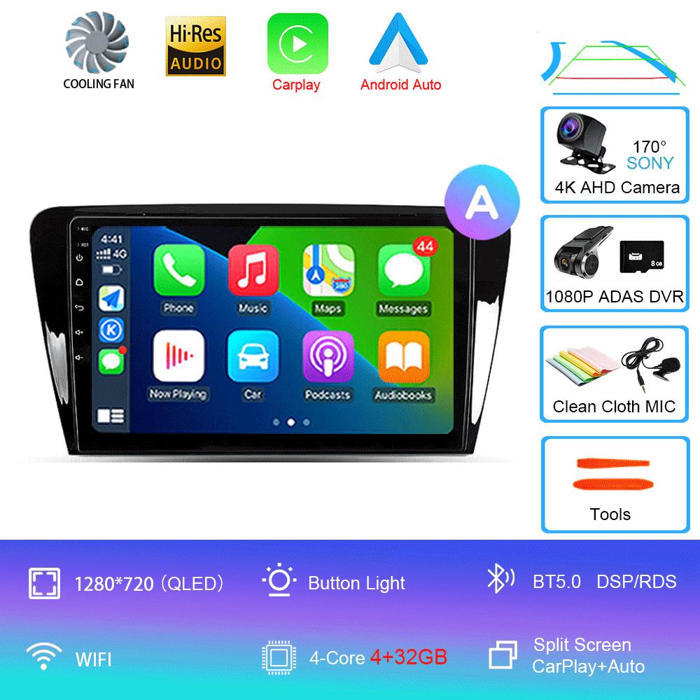 Android 14 Автомобильное радио для Skoda Octavia 3 A7 2013 - 2018 Мультимедийный видеоплеер Навигация стерео GPS Нет 2din 2 din dvd