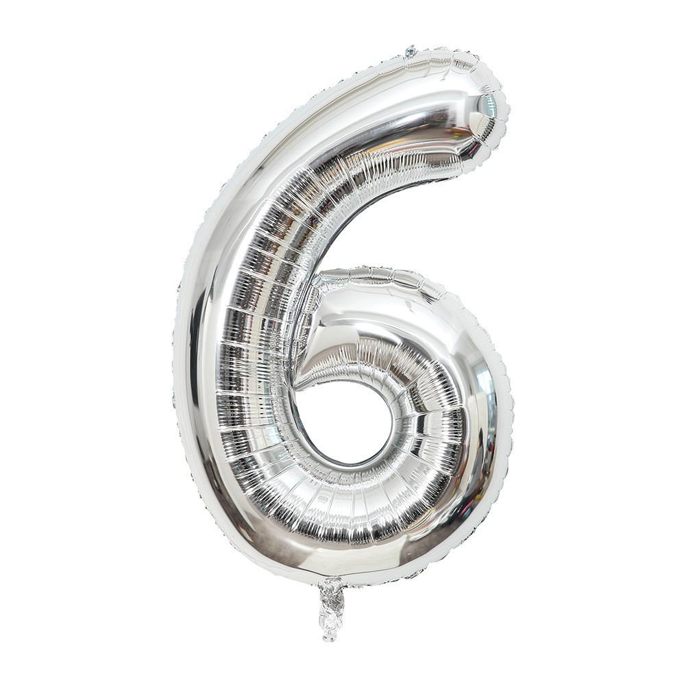 32-Inch US Number Birthday Party Balloons - Individual Aluminum Film