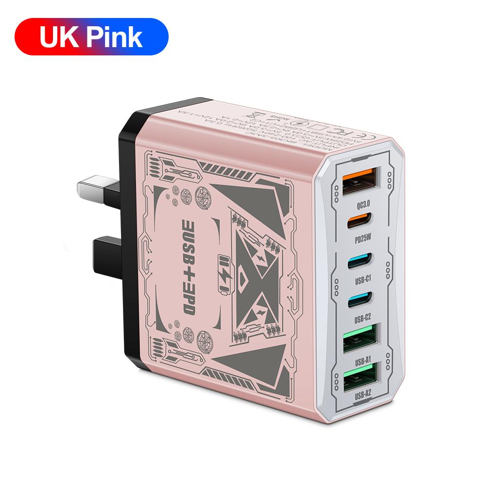 25 Вт 3 USB 3 PD Зарядное устройство Быстрая зарядка QC3.0 Дорожное зарядное устройство для iPhone Samsung Xiaomi Адаптер для мобильного телефона Вилка EU/US/UK